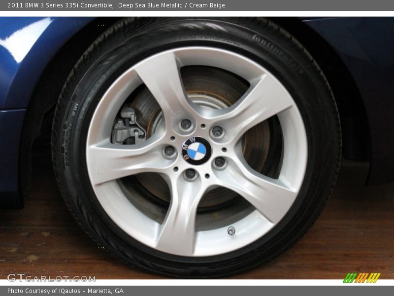 Deep Sea Blue Metallic / Cream Beige 2011 BMW 3 Series 335i Convertible
