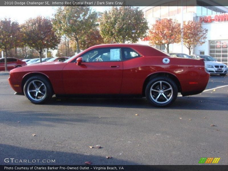 Inferno Red Crystal Pearl / Dark Slate Gray 2010 Dodge Challenger SE