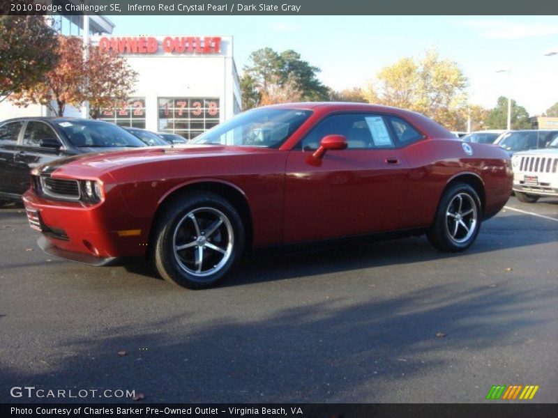 Inferno Red Crystal Pearl / Dark Slate Gray 2010 Dodge Challenger SE