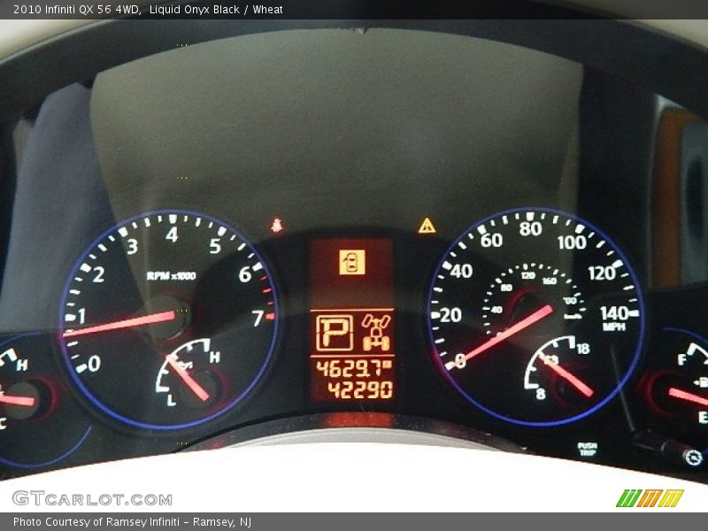 Liquid Onyx Black / Wheat 2010 Infiniti QX 56 4WD