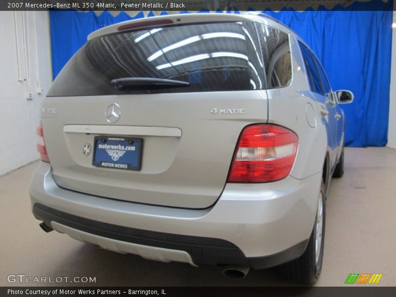 Pewter Metallic / Black 2007 Mercedes-Benz ML 350 4Matic