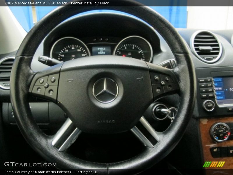 Pewter Metallic / Black 2007 Mercedes-Benz ML 350 4Matic
