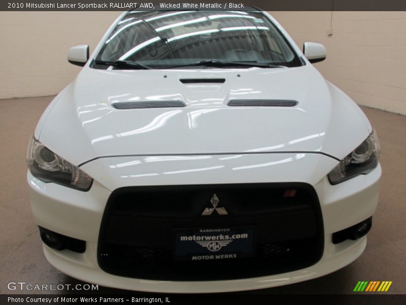 Wicked White Metallic / Black 2010 Mitsubishi Lancer Sportback RALLIART AWD