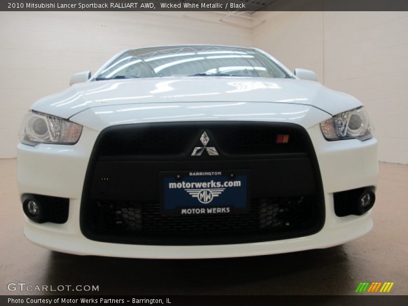Wicked White Metallic / Black 2010 Mitsubishi Lancer Sportback RALLIART AWD