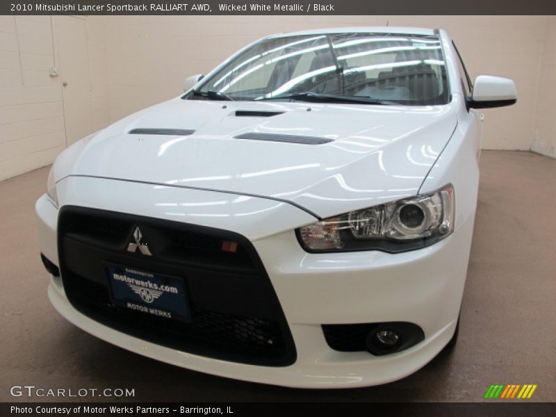 Wicked White Metallic / Black 2010 Mitsubishi Lancer Sportback RALLIART AWD