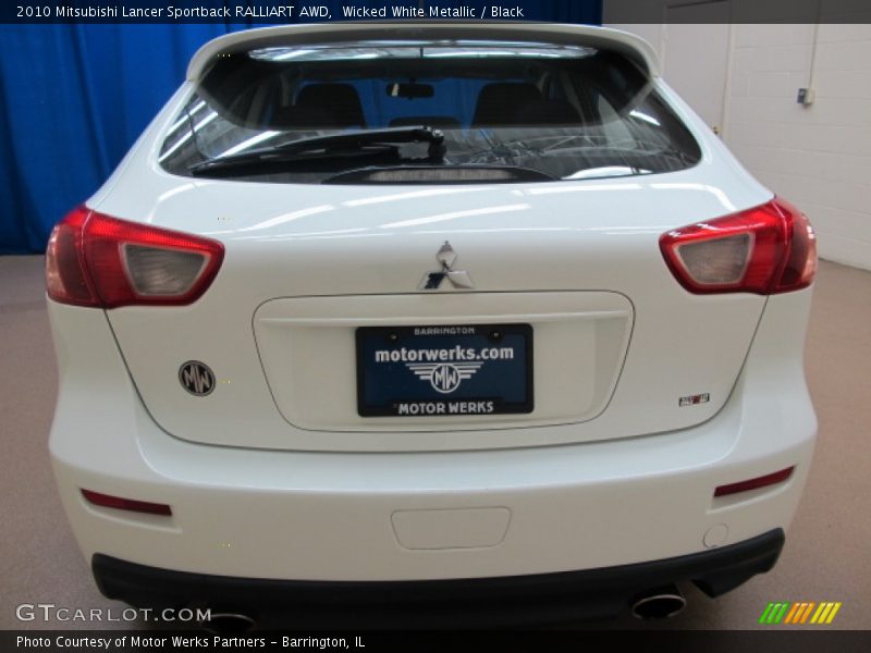Wicked White Metallic / Black 2010 Mitsubishi Lancer Sportback RALLIART AWD