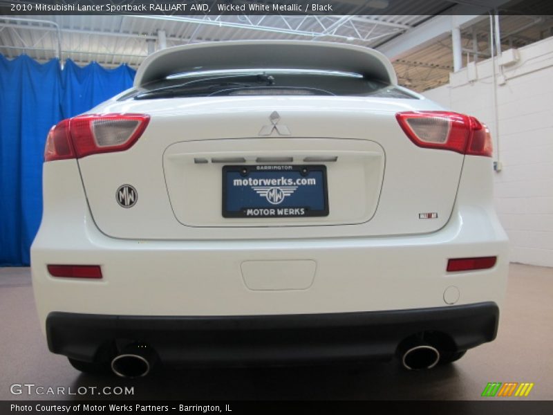 Wicked White Metallic / Black 2010 Mitsubishi Lancer Sportback RALLIART AWD