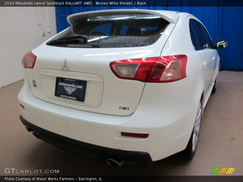 Wicked White Metallic / Black 2010 Mitsubishi Lancer Sportback RALLIART AWD