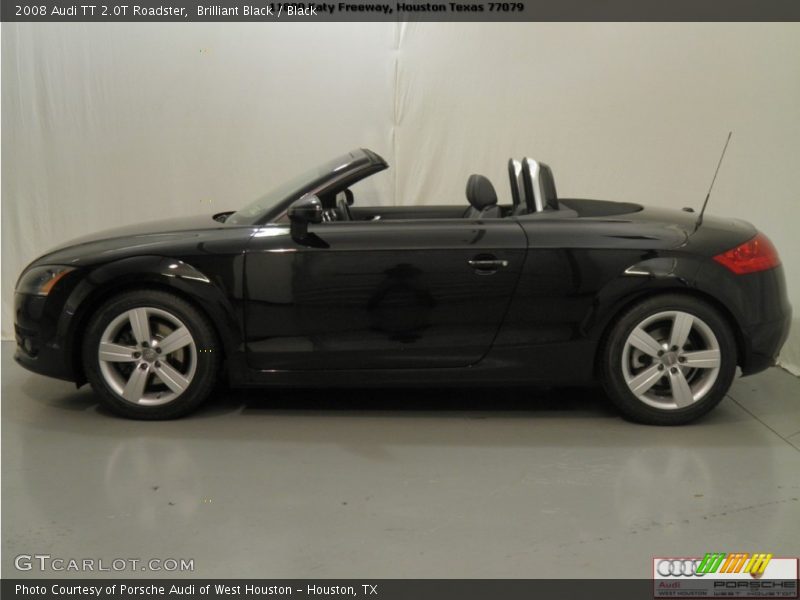Brilliant Black / Black 2008 Audi TT 2.0T Roadster