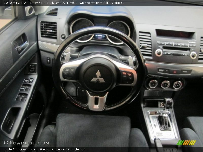 Wicked White Metallic / Black 2010 Mitsubishi Lancer Sportback RALLIART AWD