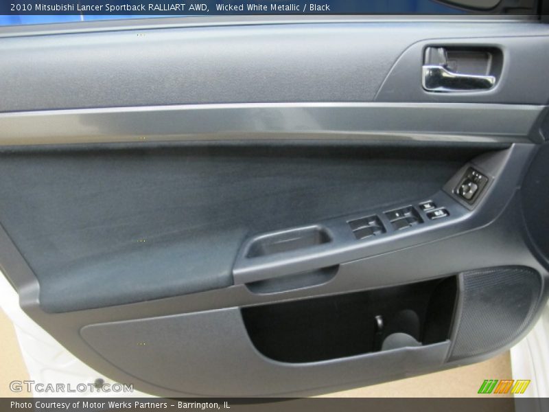 Wicked White Metallic / Black 2010 Mitsubishi Lancer Sportback RALLIART AWD