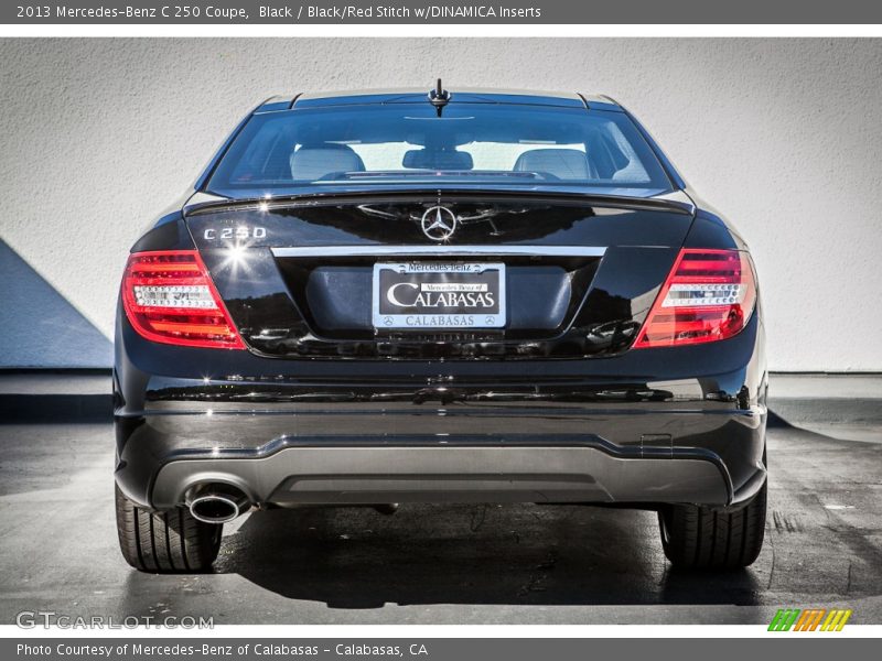 Black / Black/Red Stitch w/DINAMICA Inserts 2013 Mercedes-Benz C 250 Coupe