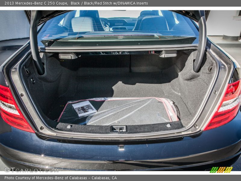 Black / Black/Red Stitch w/DINAMICA Inserts 2013 Mercedes-Benz C 250 Coupe