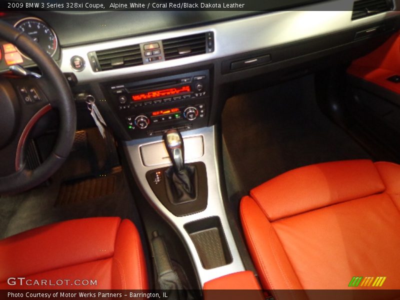 Alpine White / Coral Red/Black Dakota Leather 2009 BMW 3 Series 328xi Coupe