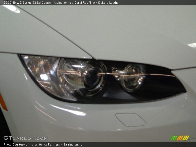 Alpine White / Coral Red/Black Dakota Leather 2009 BMW 3 Series 328xi Coupe