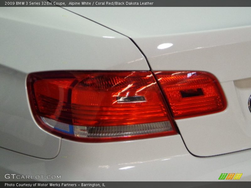 Alpine White / Coral Red/Black Dakota Leather 2009 BMW 3 Series 328xi Coupe
