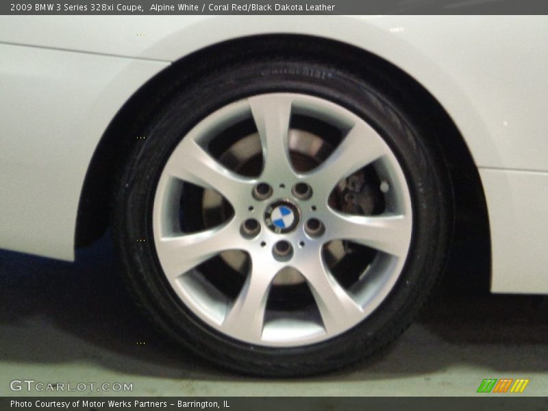 Alpine White / Coral Red/Black Dakota Leather 2009 BMW 3 Series 328xi Coupe
