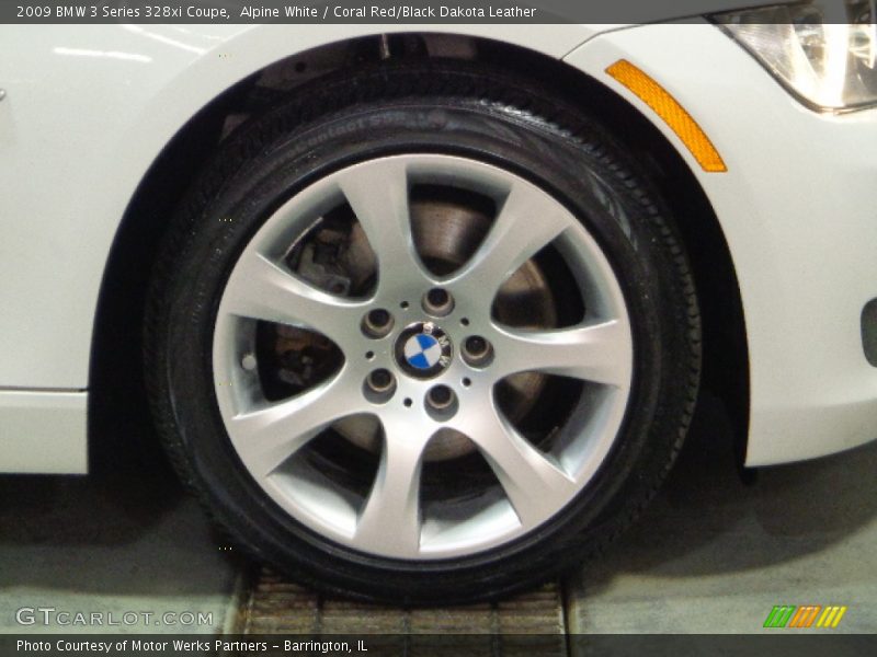 Alpine White / Coral Red/Black Dakota Leather 2009 BMW 3 Series 328xi Coupe