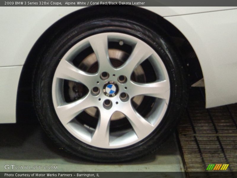 Alpine White / Coral Red/Black Dakota Leather 2009 BMW 3 Series 328xi Coupe