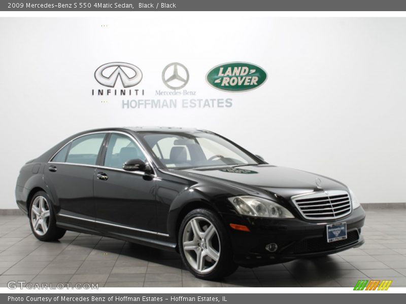 Black / Black 2009 Mercedes-Benz S 550 4Matic Sedan