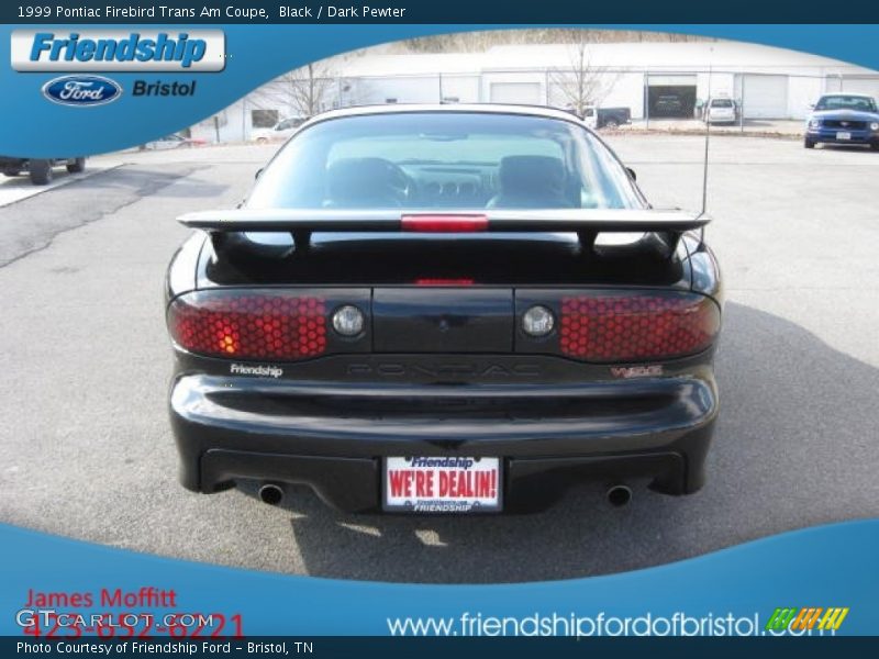 Black / Dark Pewter 1999 Pontiac Firebird Trans Am Coupe