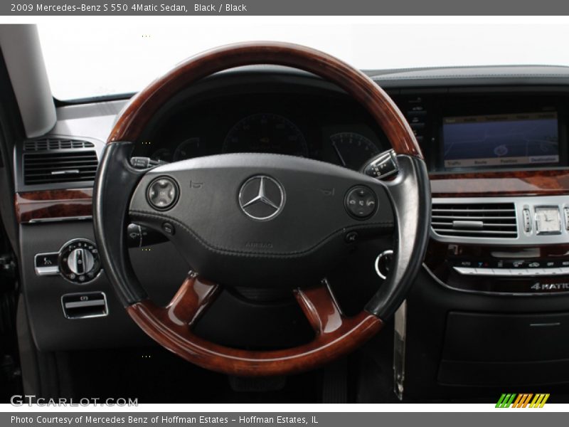 Black / Black 2009 Mercedes-Benz S 550 4Matic Sedan