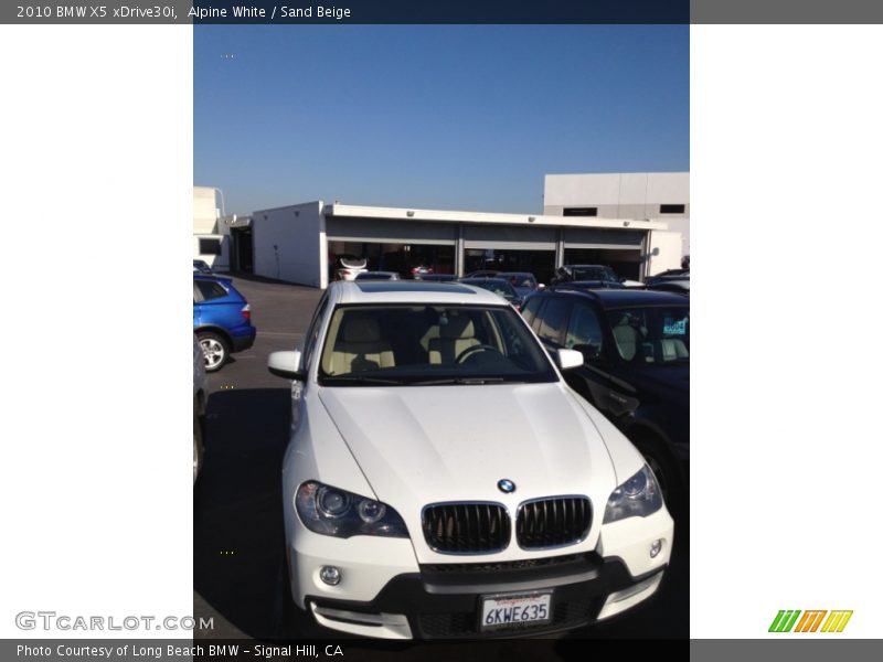 Alpine White / Sand Beige 2010 BMW X5 xDrive30i