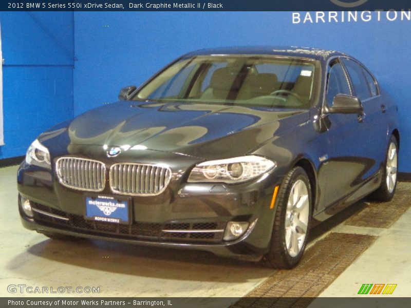 Dark Graphite Metallic II / Black 2012 BMW 5 Series 550i xDrive Sedan