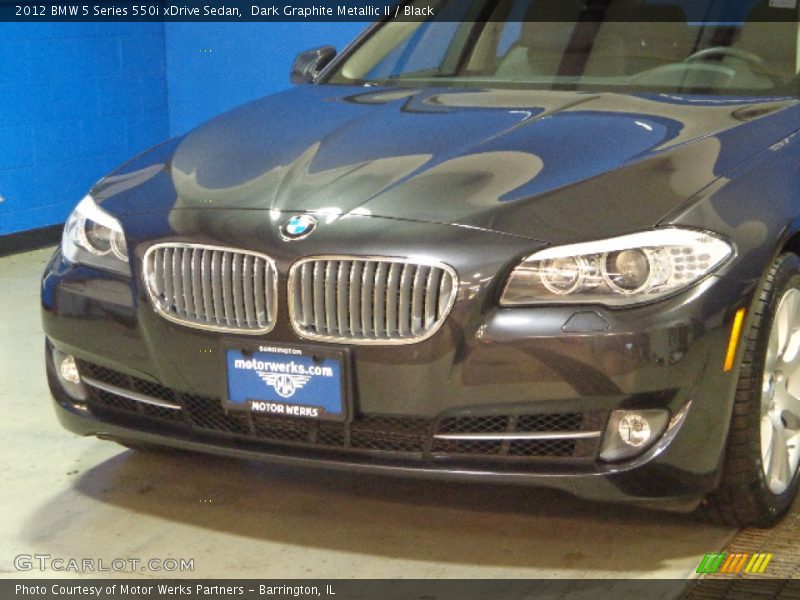 Dark Graphite Metallic II / Black 2012 BMW 5 Series 550i xDrive Sedan