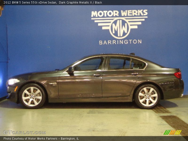 Dark Graphite Metallic II / Black 2012 BMW 5 Series 550i xDrive Sedan