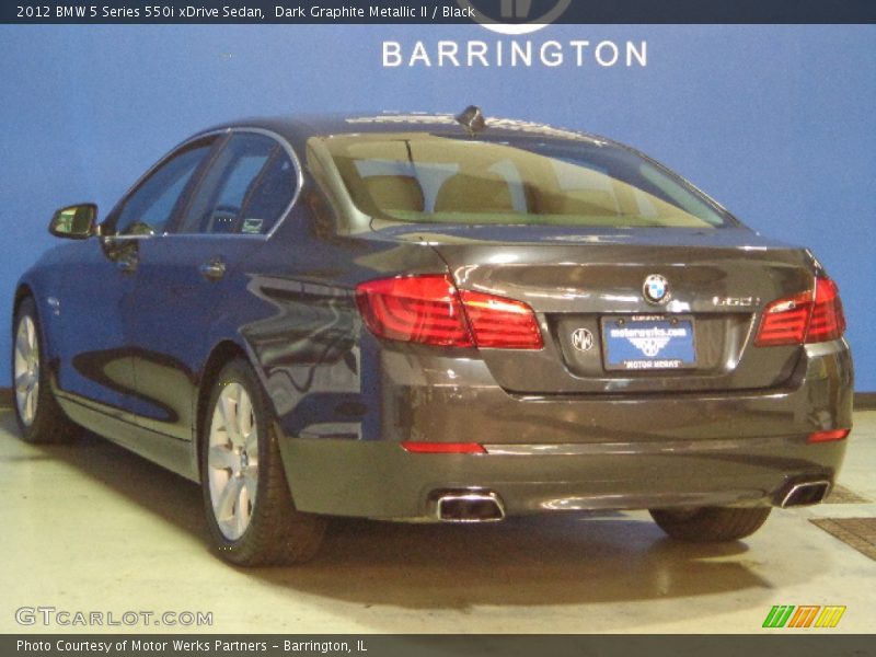 Dark Graphite Metallic II / Black 2012 BMW 5 Series 550i xDrive Sedan