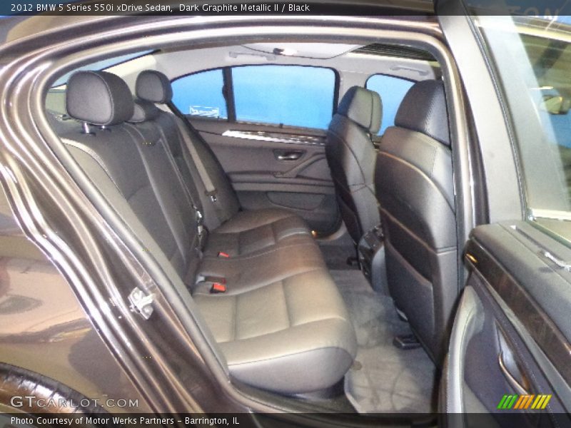 Rear Seat of 2012 5 Series 550i xDrive Sedan