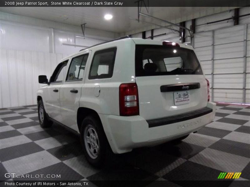 Stone White Clearcoat / Dark Slate Gray 2008 Jeep Patriot Sport