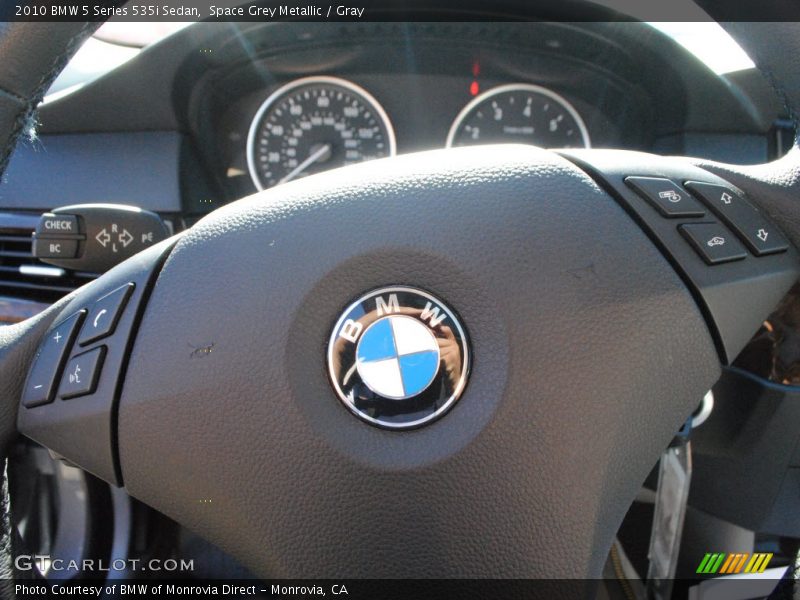 Space Grey Metallic / Gray 2010 BMW 5 Series 535i Sedan