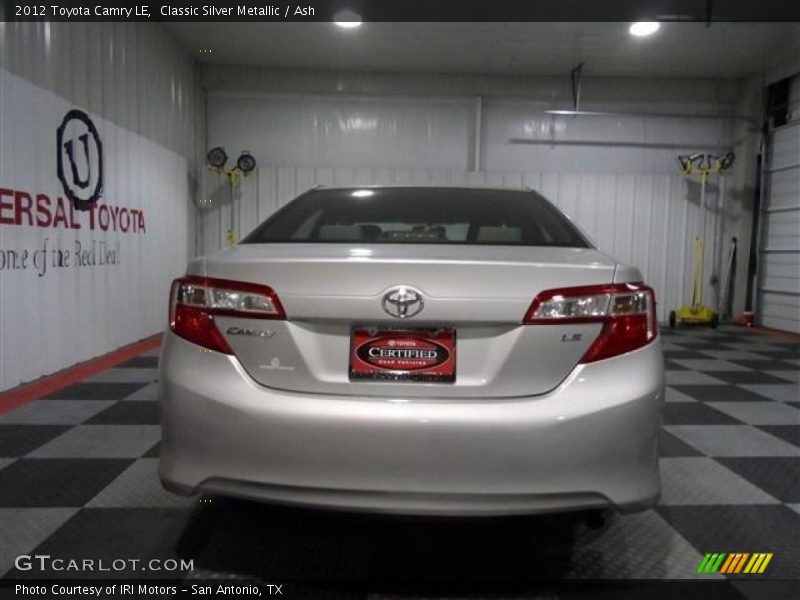 Classic Silver Metallic / Ash 2012 Toyota Camry LE