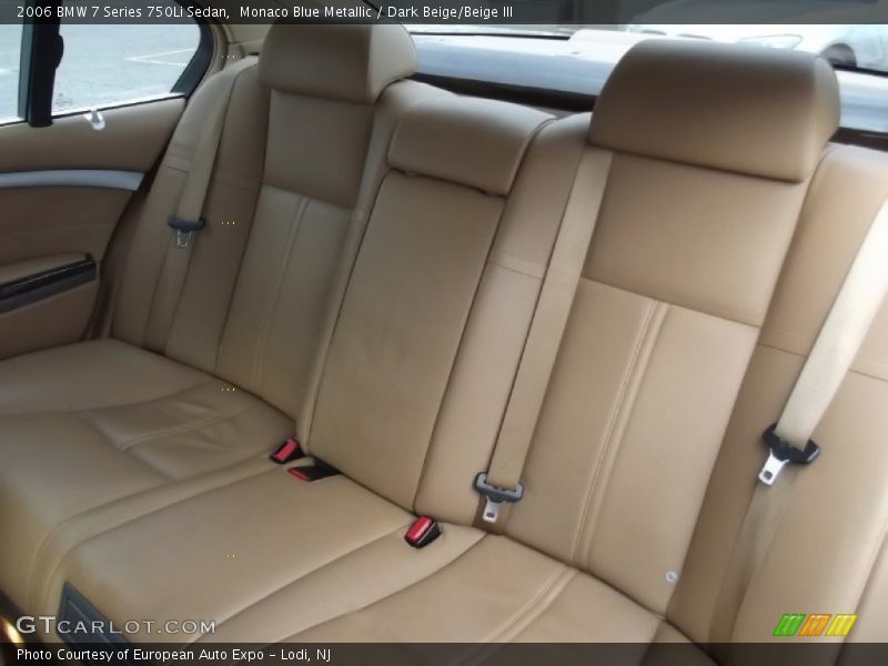 Monaco Blue Metallic / Dark Beige/Beige III 2006 BMW 7 Series 750Li Sedan