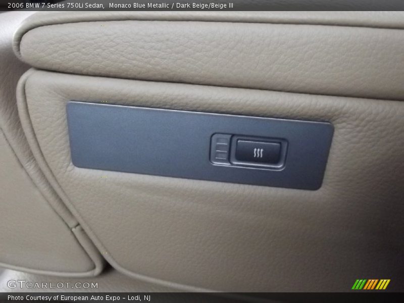 Monaco Blue Metallic / Dark Beige/Beige III 2006 BMW 7 Series 750Li Sedan