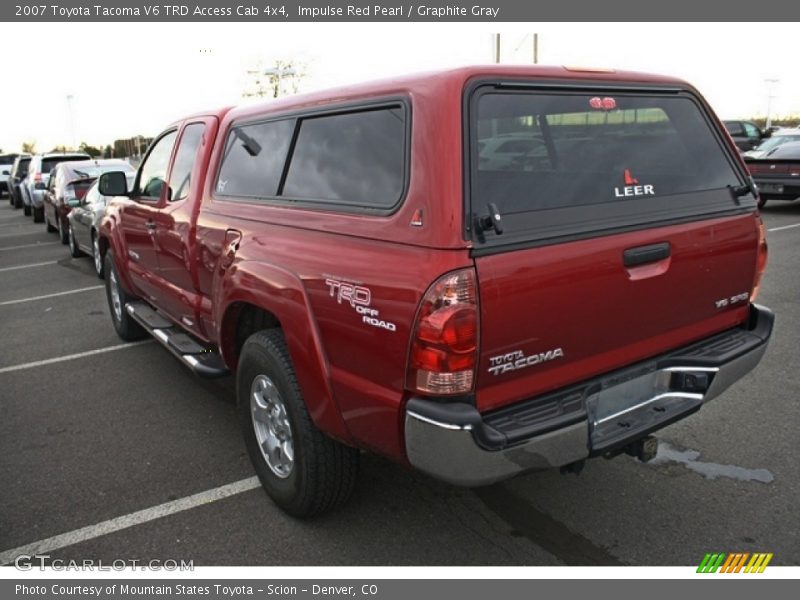 Impulse Red Pearl / Graphite Gray 2007 Toyota Tacoma V6 TRD Access Cab 4x4