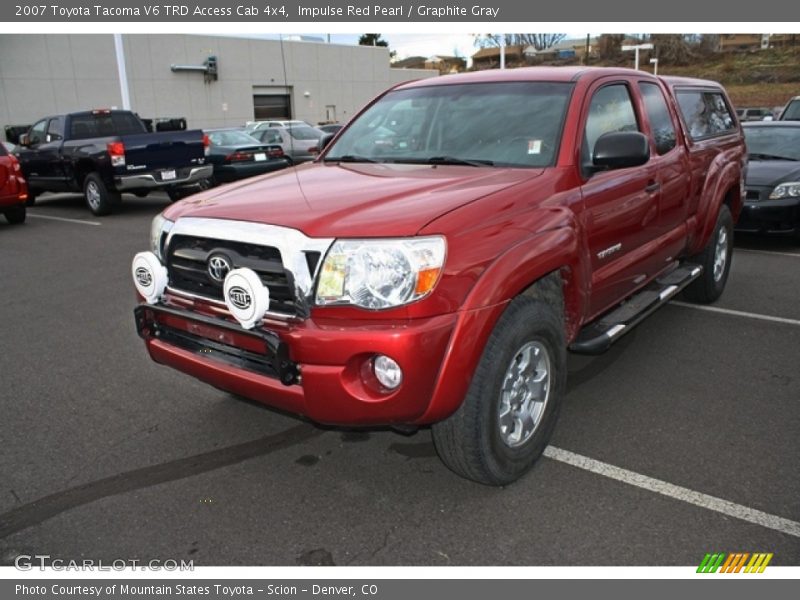 Impulse Red Pearl / Graphite Gray 2007 Toyota Tacoma V6 TRD Access Cab 4x4