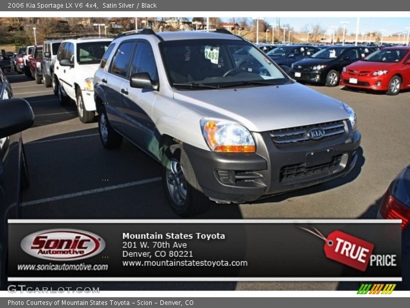 Satin Silver / Black 2006 Kia Sportage LX V6 4x4