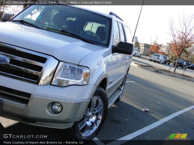 Oxford White / Charcoal Black/Camel 2007 Ford Expedition EL Eddie Bauer