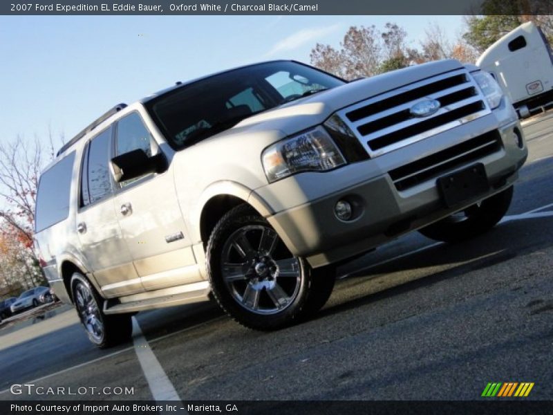 Oxford White / Charcoal Black/Camel 2007 Ford Expedition EL Eddie Bauer
