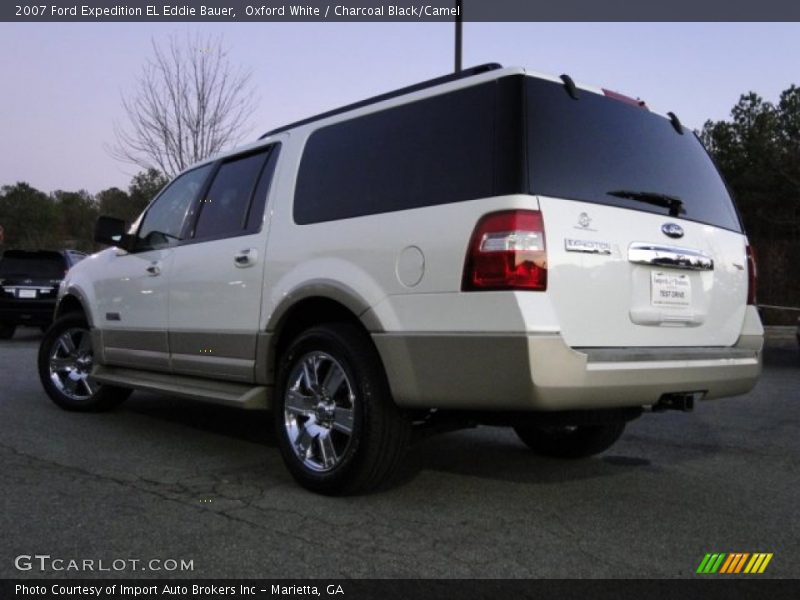 Oxford White / Charcoal Black/Camel 2007 Ford Expedition EL Eddie Bauer