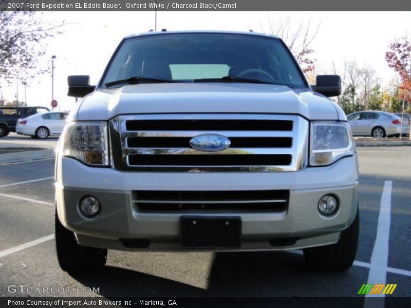 Oxford White / Charcoal Black/Camel 2007 Ford Expedition EL Eddie Bauer