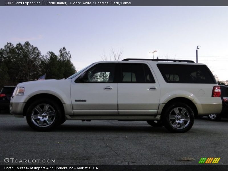 Oxford White / Charcoal Black/Camel 2007 Ford Expedition EL Eddie Bauer