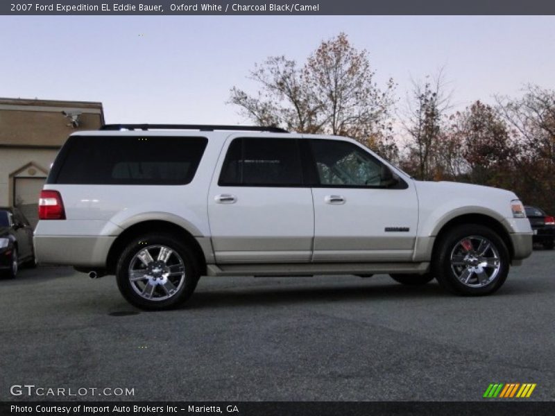 Oxford White / Charcoal Black/Camel 2007 Ford Expedition EL Eddie Bauer