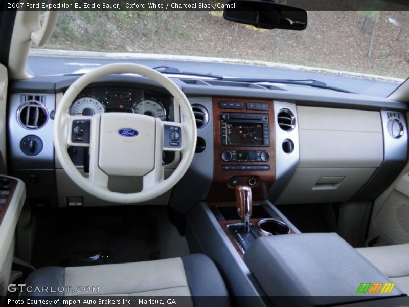 Oxford White / Charcoal Black/Camel 2007 Ford Expedition EL Eddie Bauer