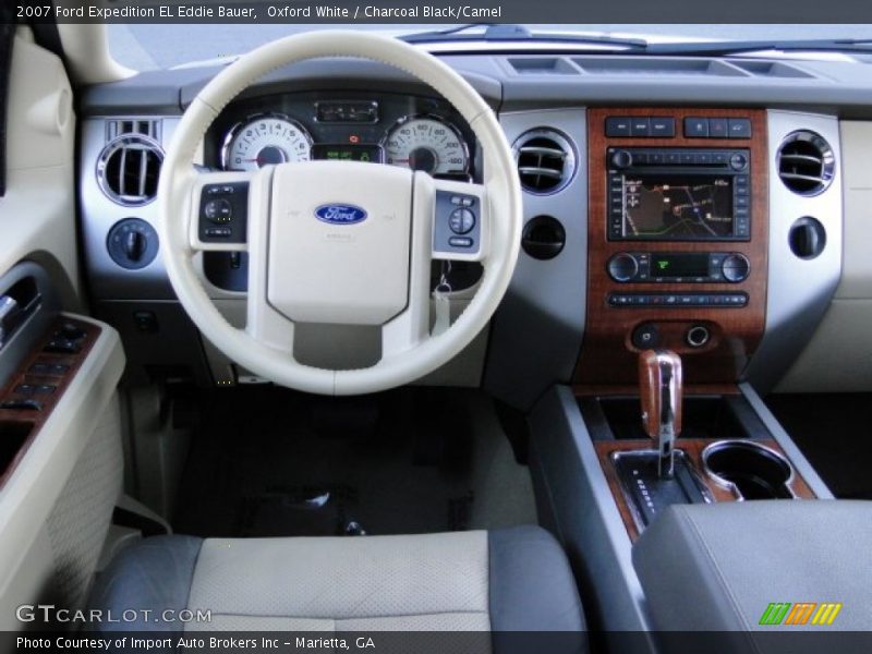 Oxford White / Charcoal Black/Camel 2007 Ford Expedition EL Eddie Bauer
