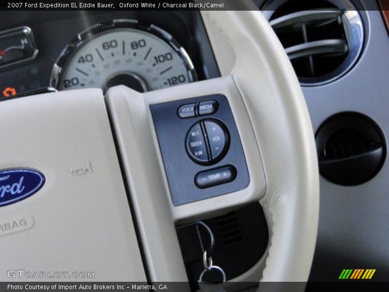 Oxford White / Charcoal Black/Camel 2007 Ford Expedition EL Eddie Bauer