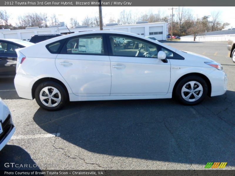 Blizzard White Pearl / Misty Gray 2012 Toyota Prius 3rd Gen Four Hybrid